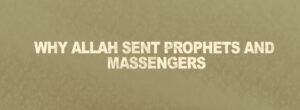 Why Did Allah Send the Prophets and Messengers? 2 Why Did Allah Send the Prophets and Messengers?